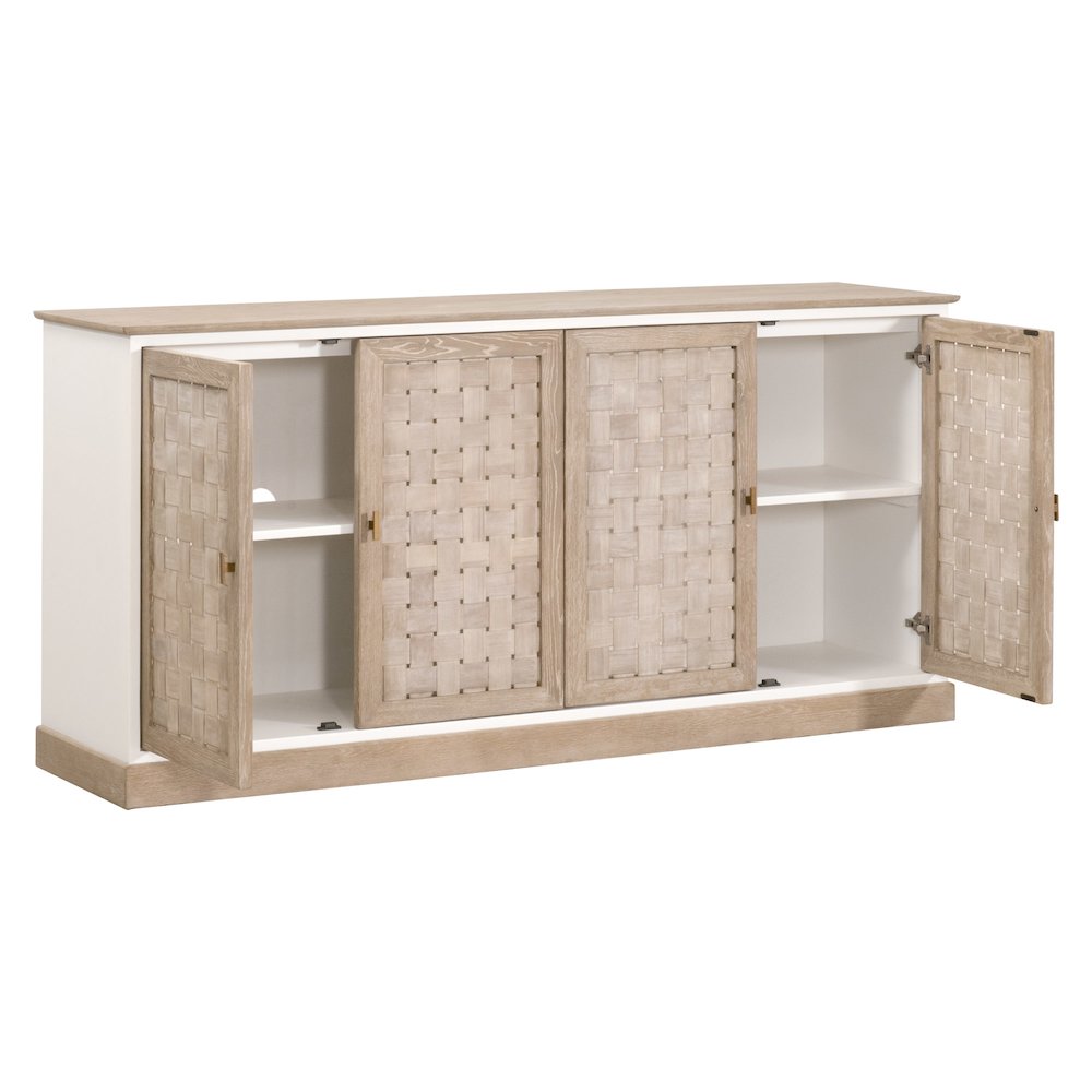 Bella Antique Transitional Weave Media Sideboard