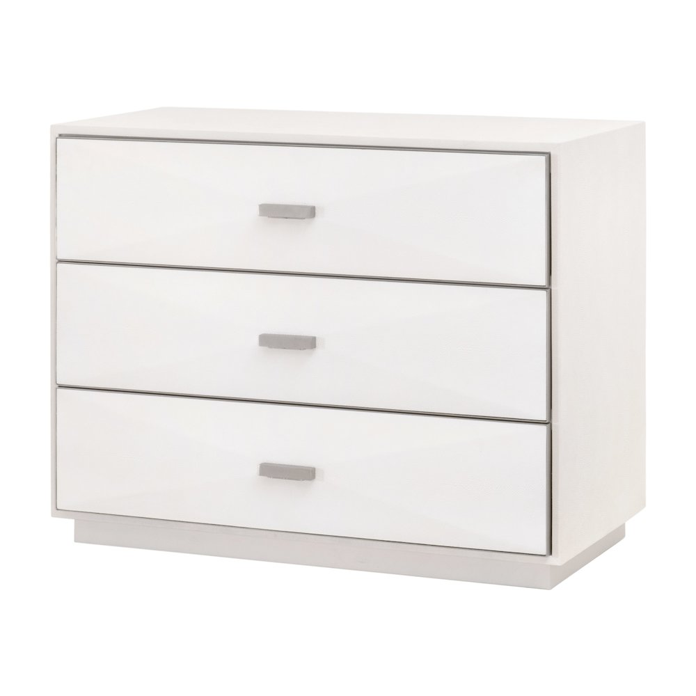 Traditions Transitional Wynn Shagreen 3-Drawer Nightstand