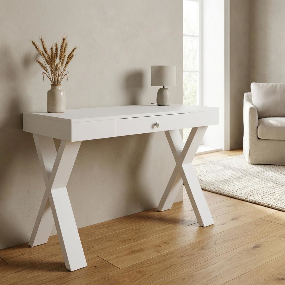 Wooden Office Desk With Drawer In Modern Design For Home And Workspace