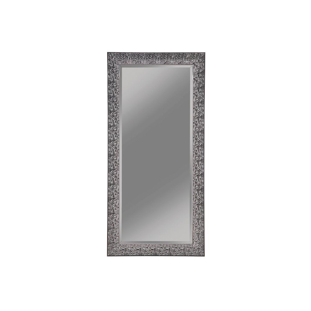 Rollins 32 x 66 Inch Rectangular Floor Mirror Black