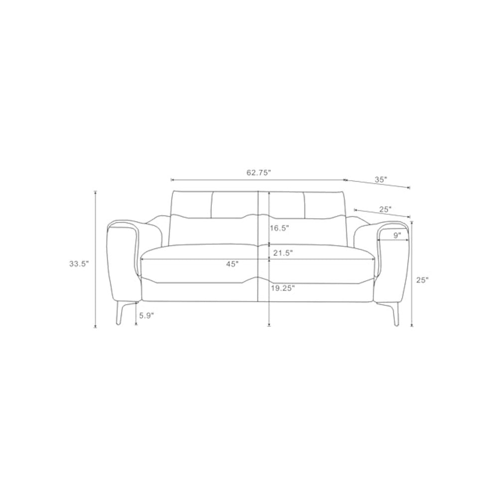 Nolan 2-piece Upholstered Sofa Set Charcoal
