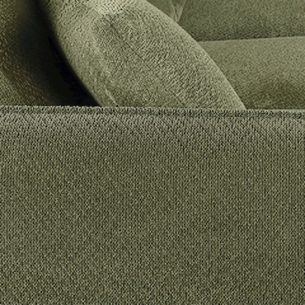 FurniFact Modular Sectional Sofa with Chenille Fabric, Green, Set of 6
