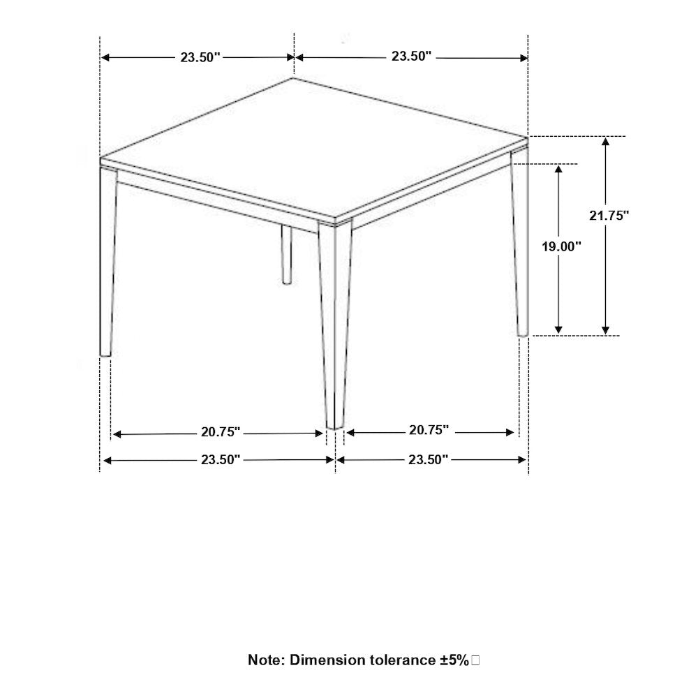 Mozzi Square Faux Marble Side End Table Grey and Black