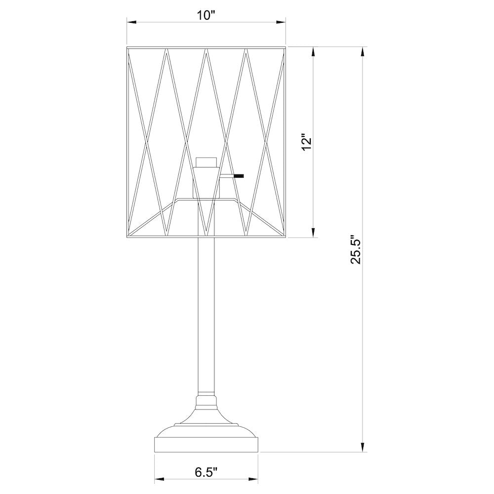 Mayfield 26-inch Open Frame Torch Table Lamp Black