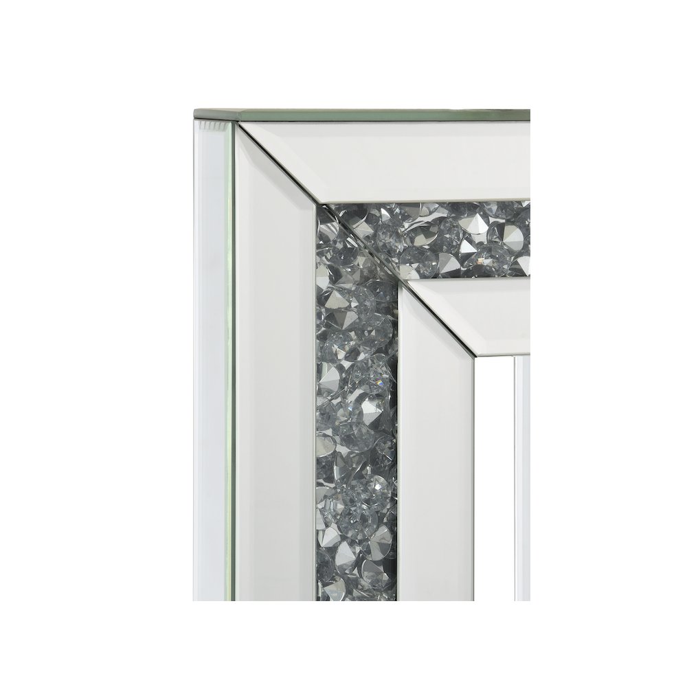 Ayelet 30-inch Tapered Shade Mirrored Table Lamp Silver