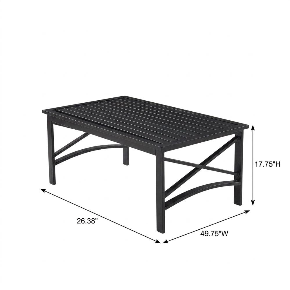 Mist Oil Rubbed Bronze Outdoor Chat Set with Loveseat and Coffee Table