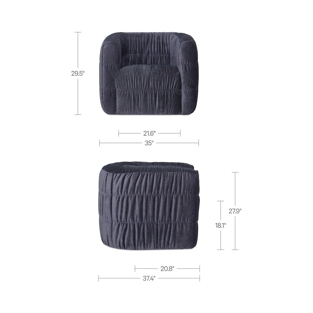 Robson Swivel Chair Navy