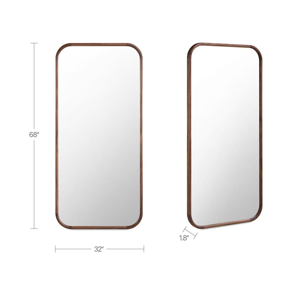 Kai Floor Mirror Walnut