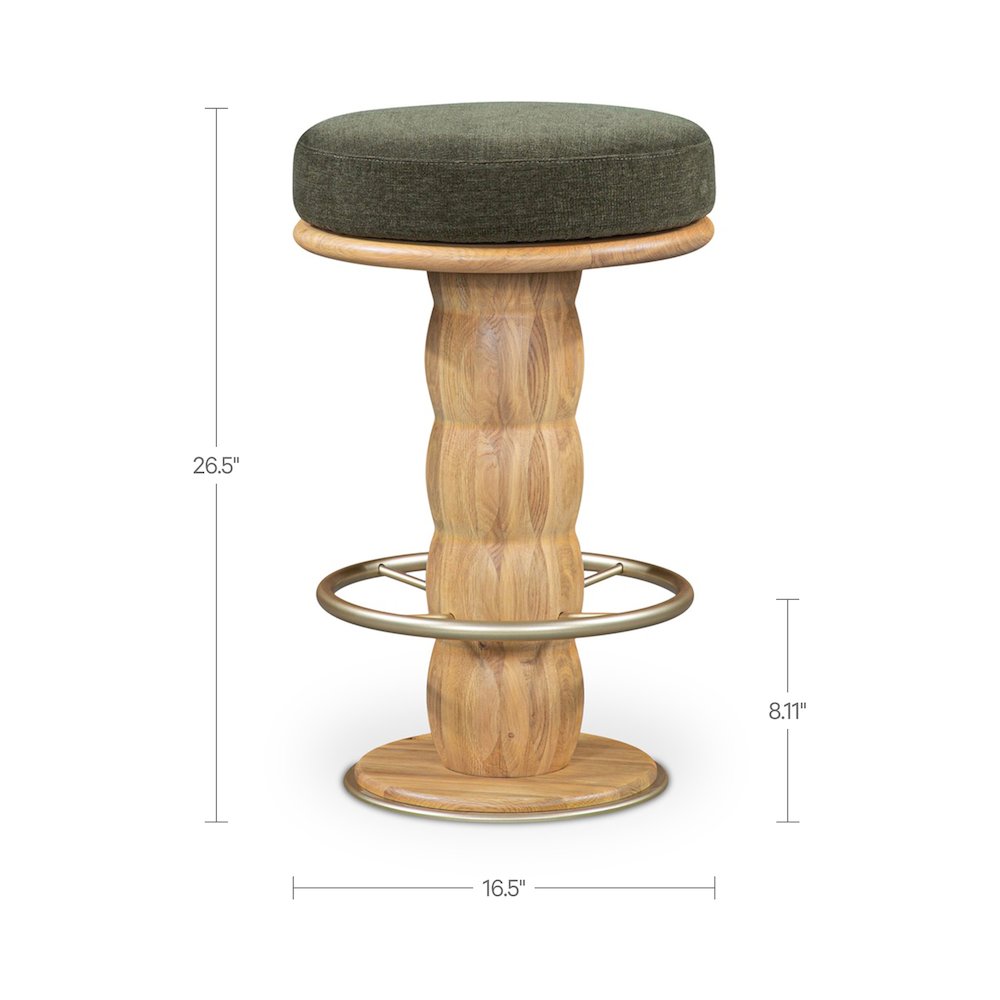 Nio Swivel Counter Stool Dark Green