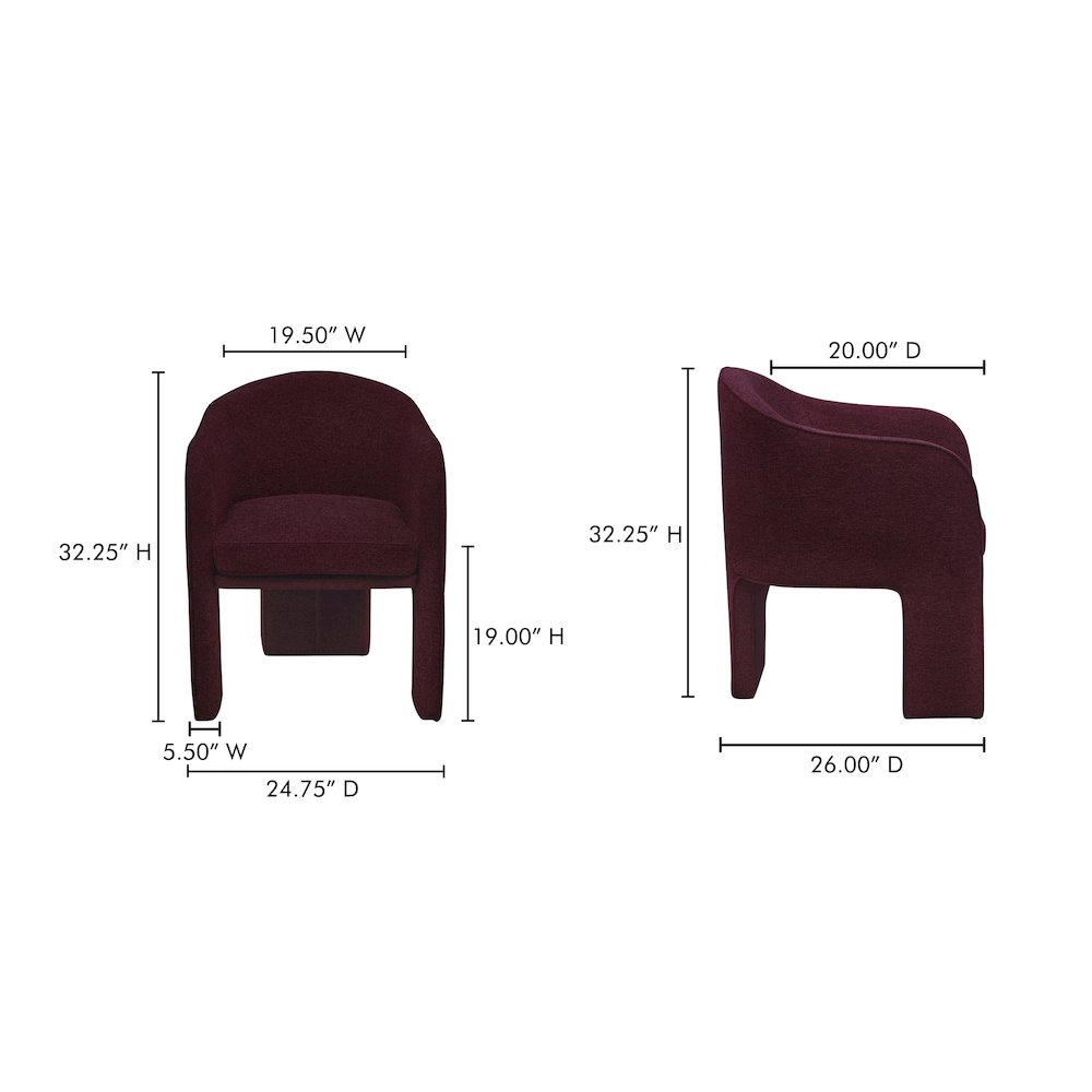 Clara Dining Chair Plum