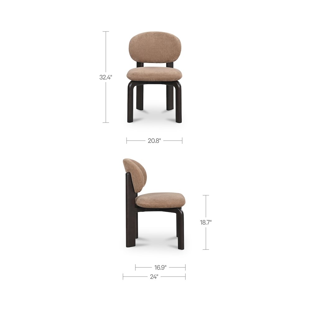 Sami Dining Chair Brown-Set of Two