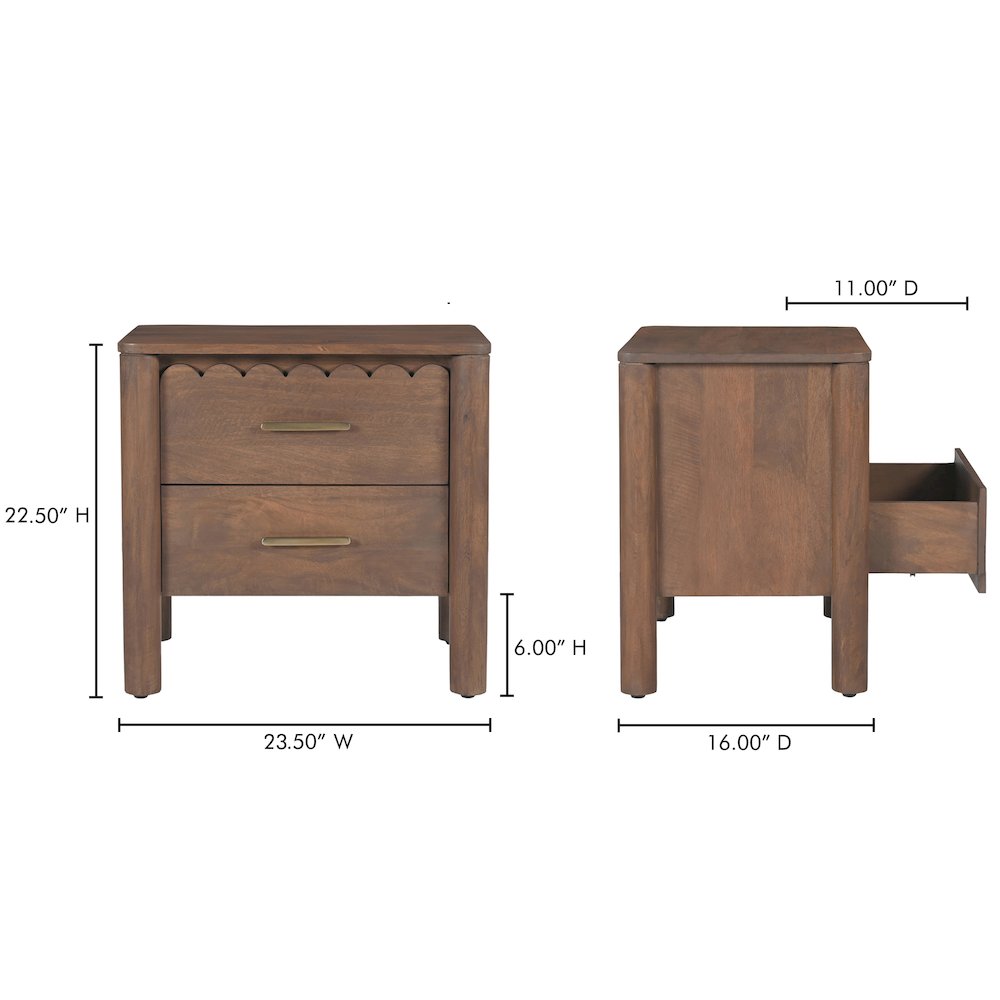 Wiley Nightstand Vintage Brown