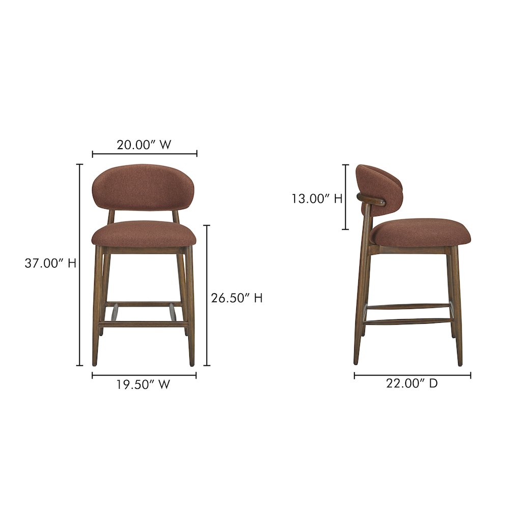 Ellie Counter Stool Rust