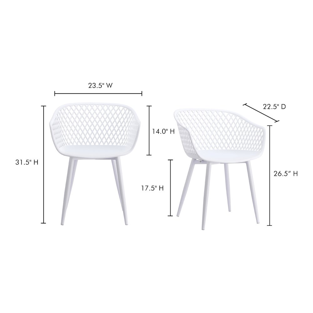 Piazza Outdoor Chair White - Set of Two