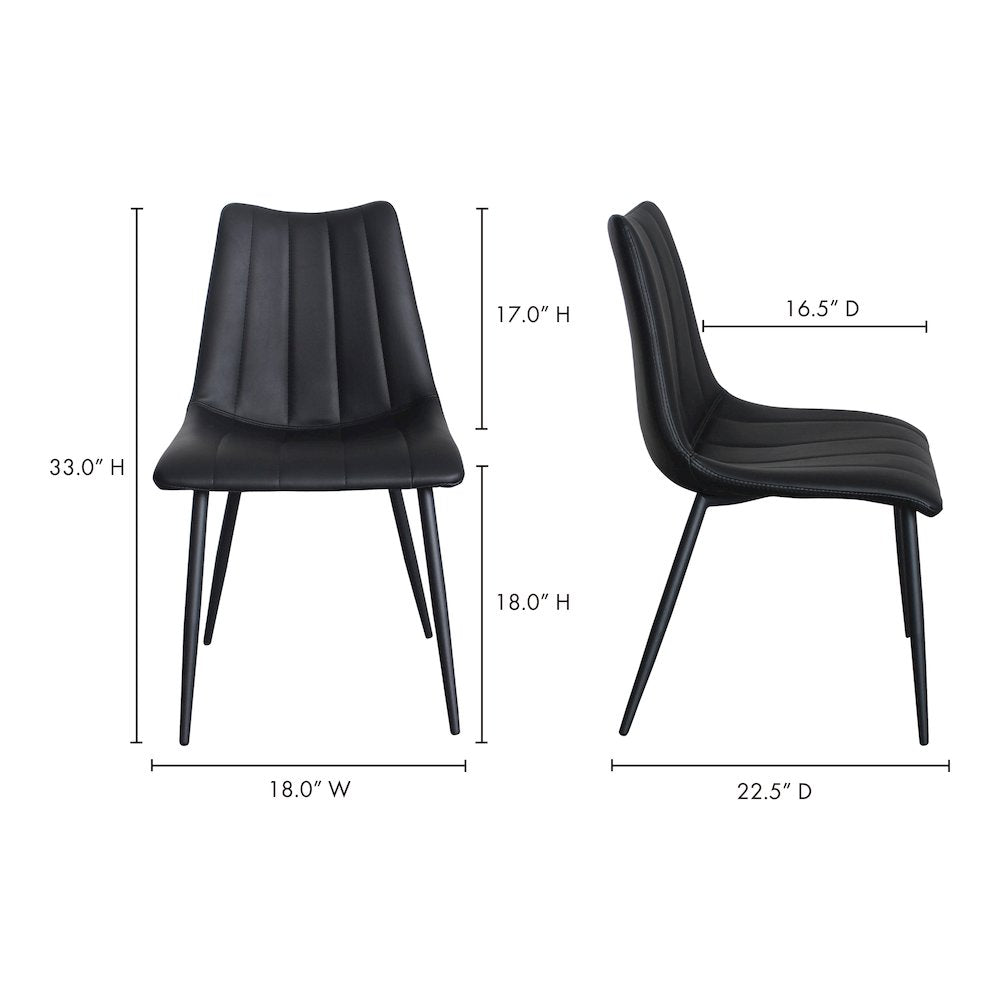 Alibi Dining Chair Matte Black - Set of Two