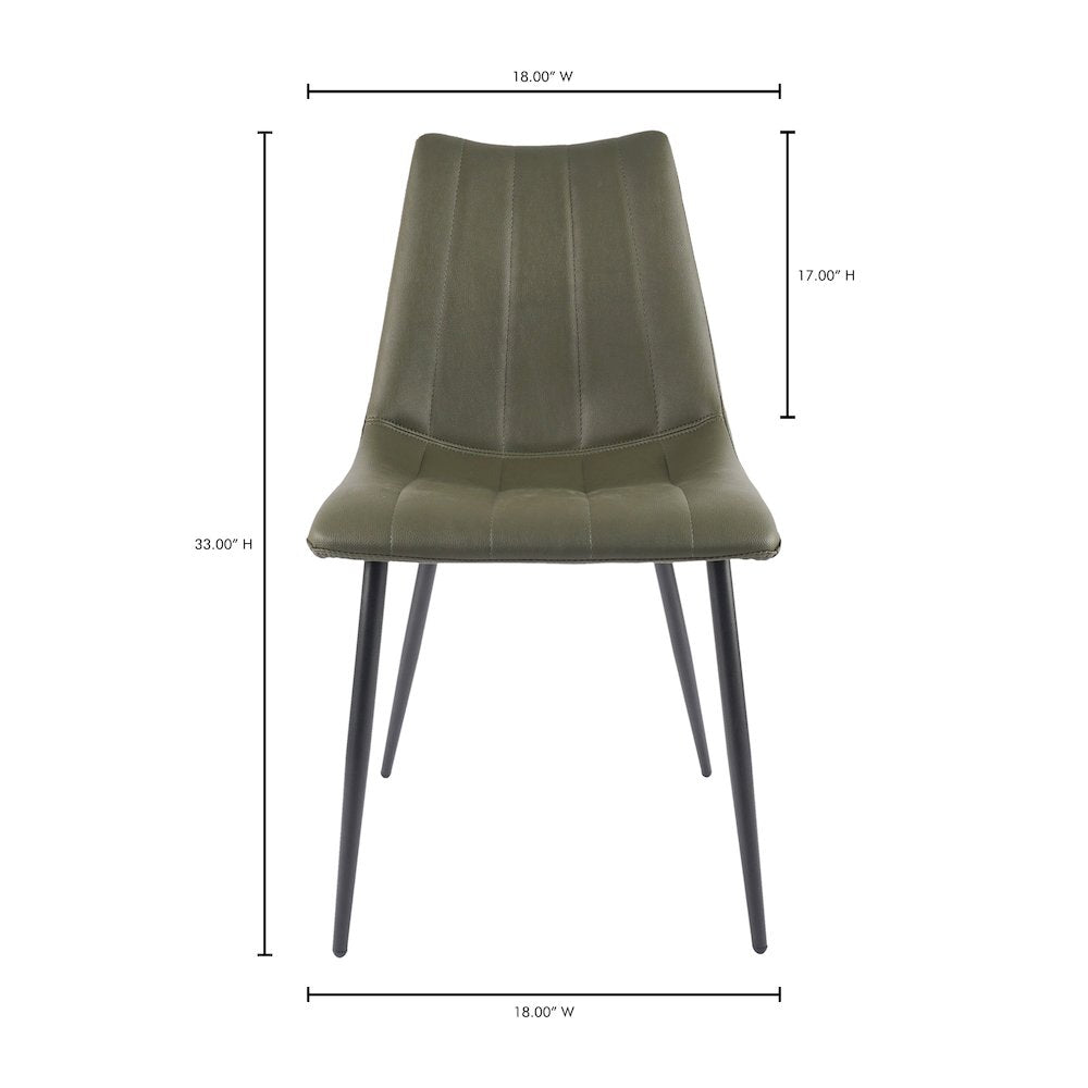 Alibi Dining Chair Dark Green - Set of Two
