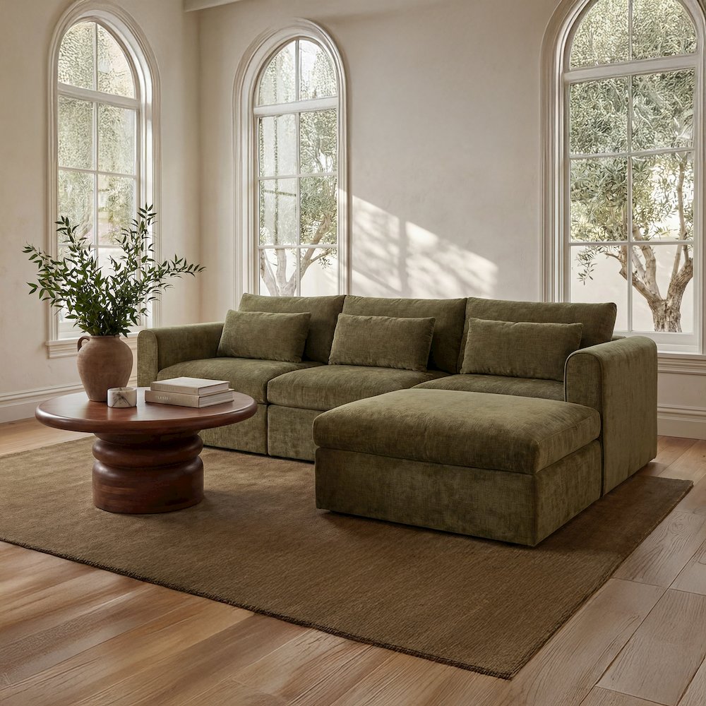 Swift Lounge Modular Sectional Dark Green