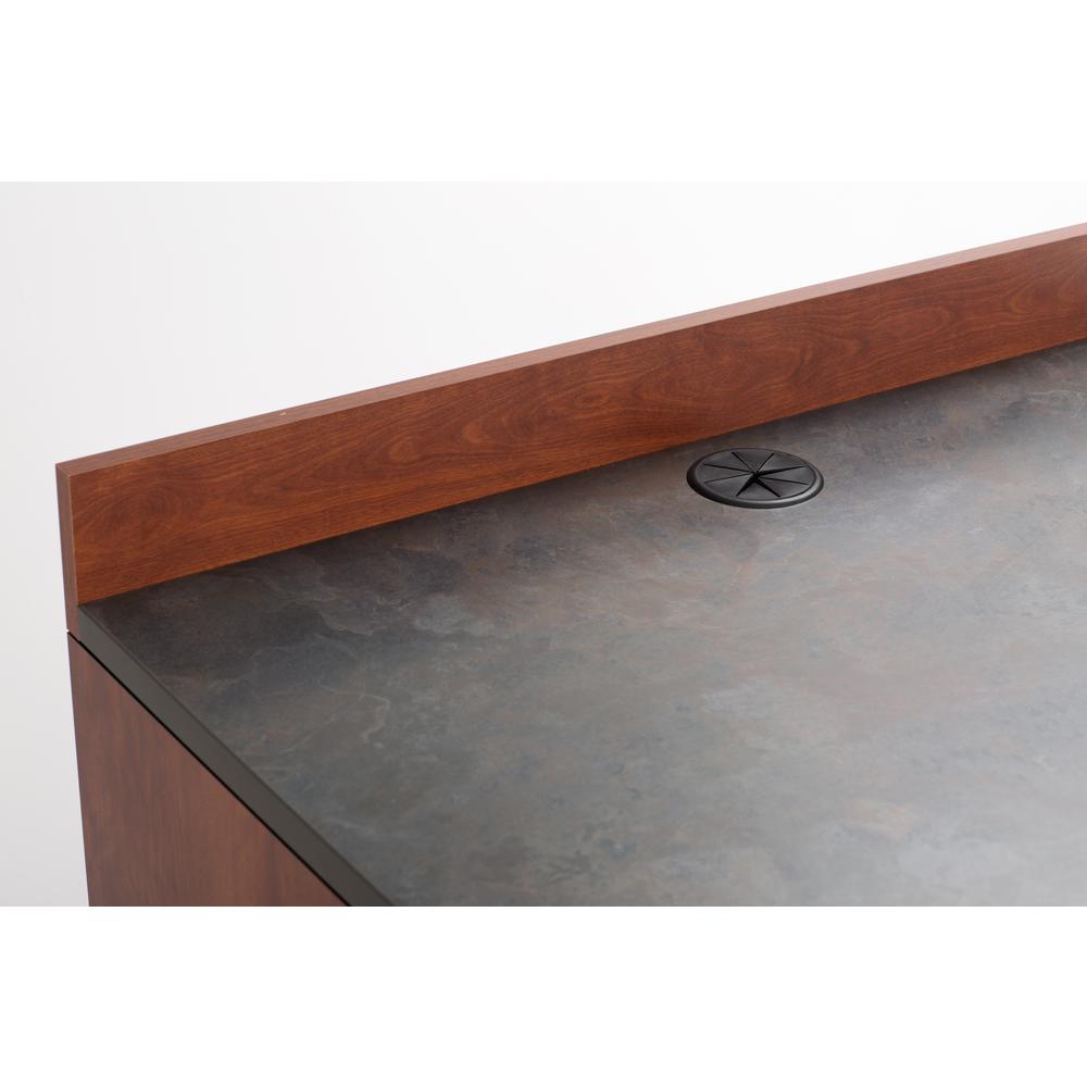 Hospitality Base Cabinet, Three Drawer Rustic Slate/Mahogany
