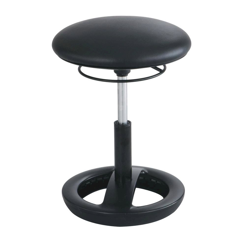 Twixt Desk Height Ergonomic Stool, 22.5" Seat Height, Supports up to 250 lbs., Black Seat/Black Back, Black Base