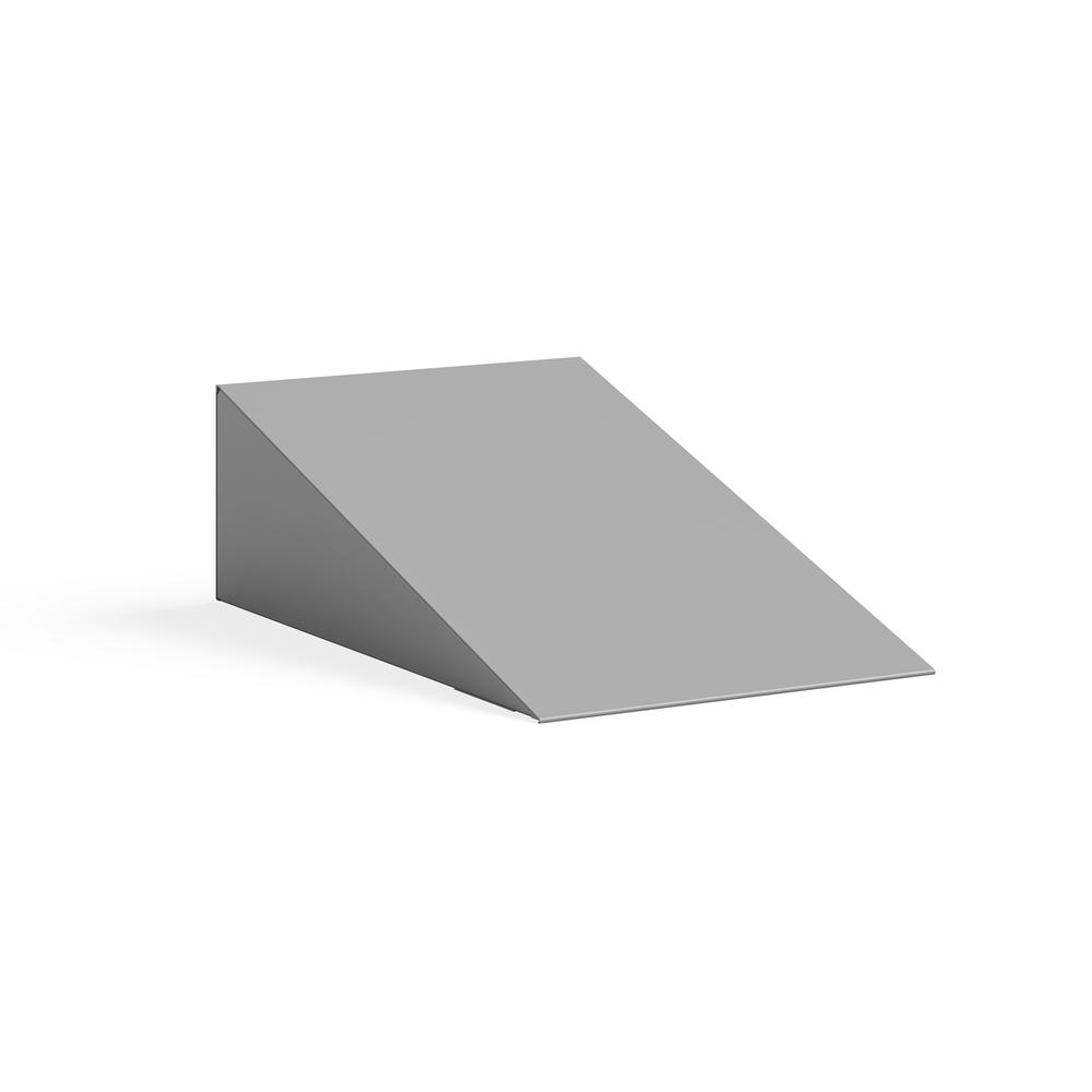 Single Sloped Metal Locker Hood Addition 12"W x 18"D x 6"H - Gray