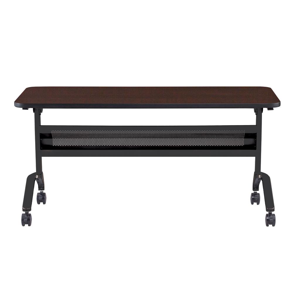 Flip-N-Go® 24 x 60" Rectangular Training Table, LPL - Mocha