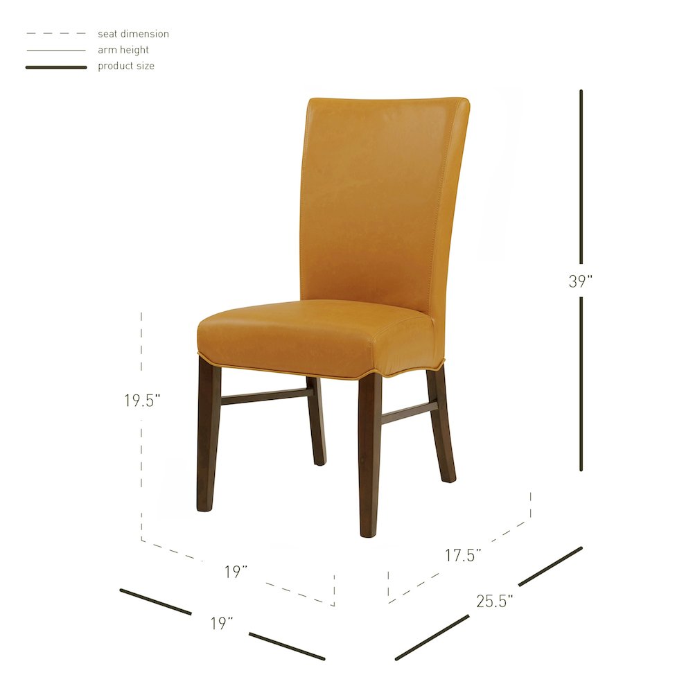 Milton Bonded Leather Chair, (Set of 2)