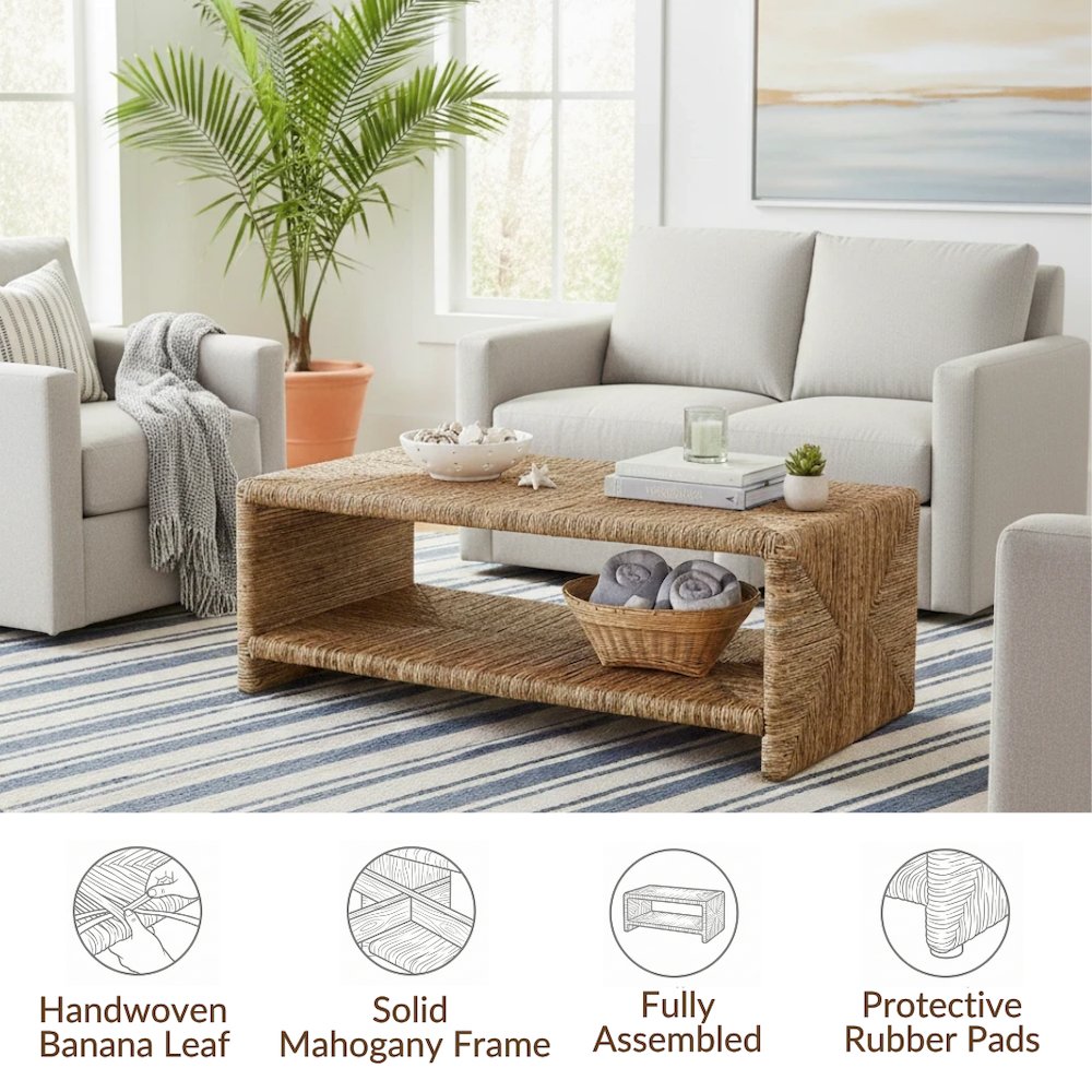Kanza Abaca Coffee Table - Natural