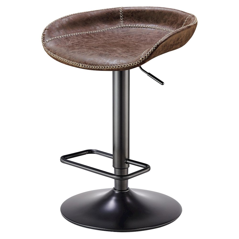 Rogue Faux Leather Gaslift Bar Stool, (Set of 2)
