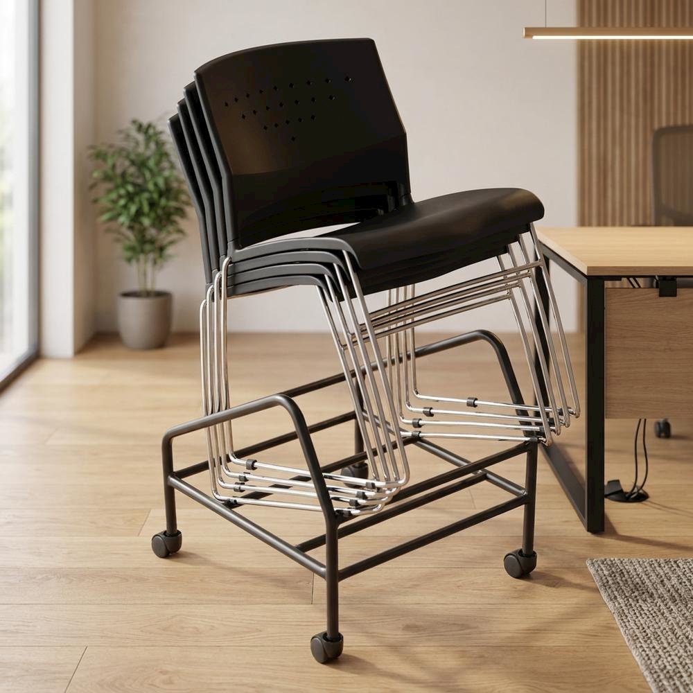 Metal Chair Dolly for Model B1400, Rolling Transport Cart for Task Chairs