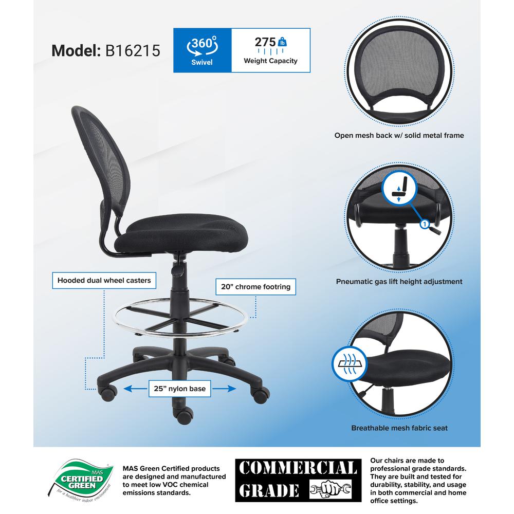 Boss Mesh Drafting Stool
