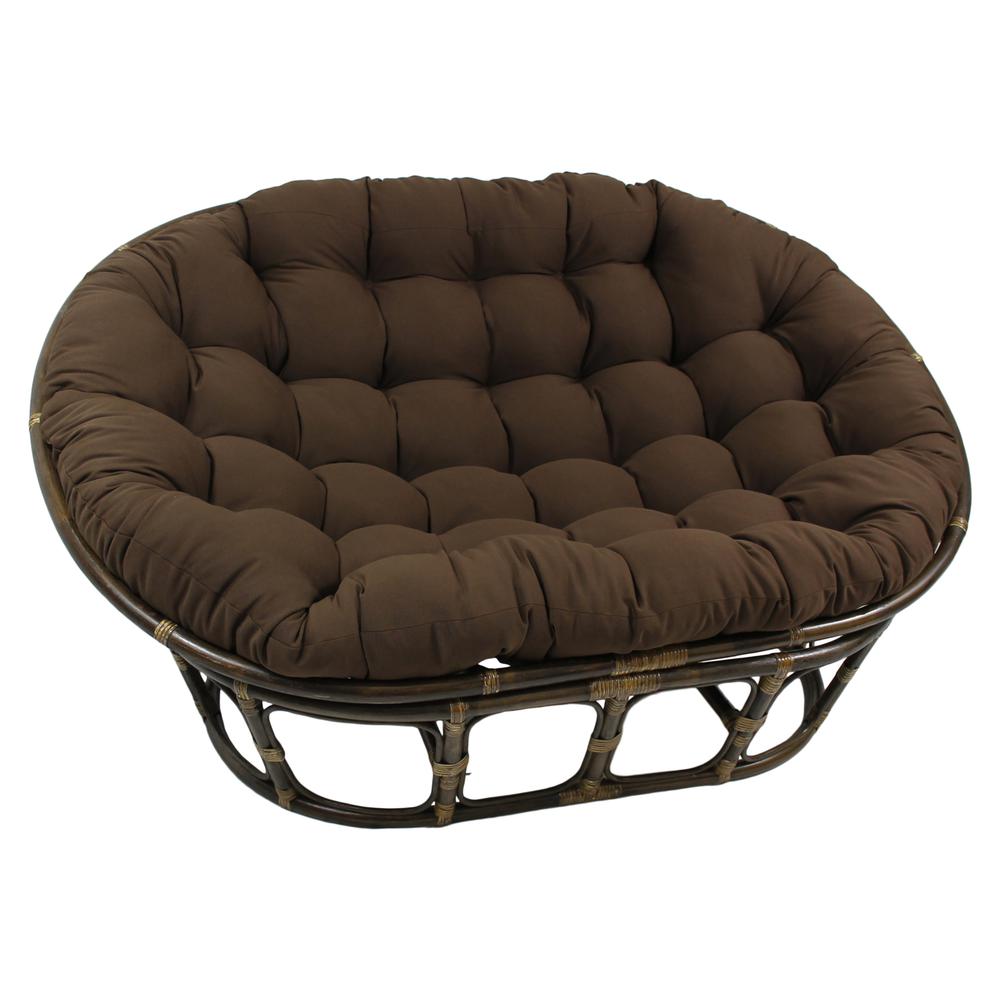 Rattan Double Papasan Chair with Twill Cushion