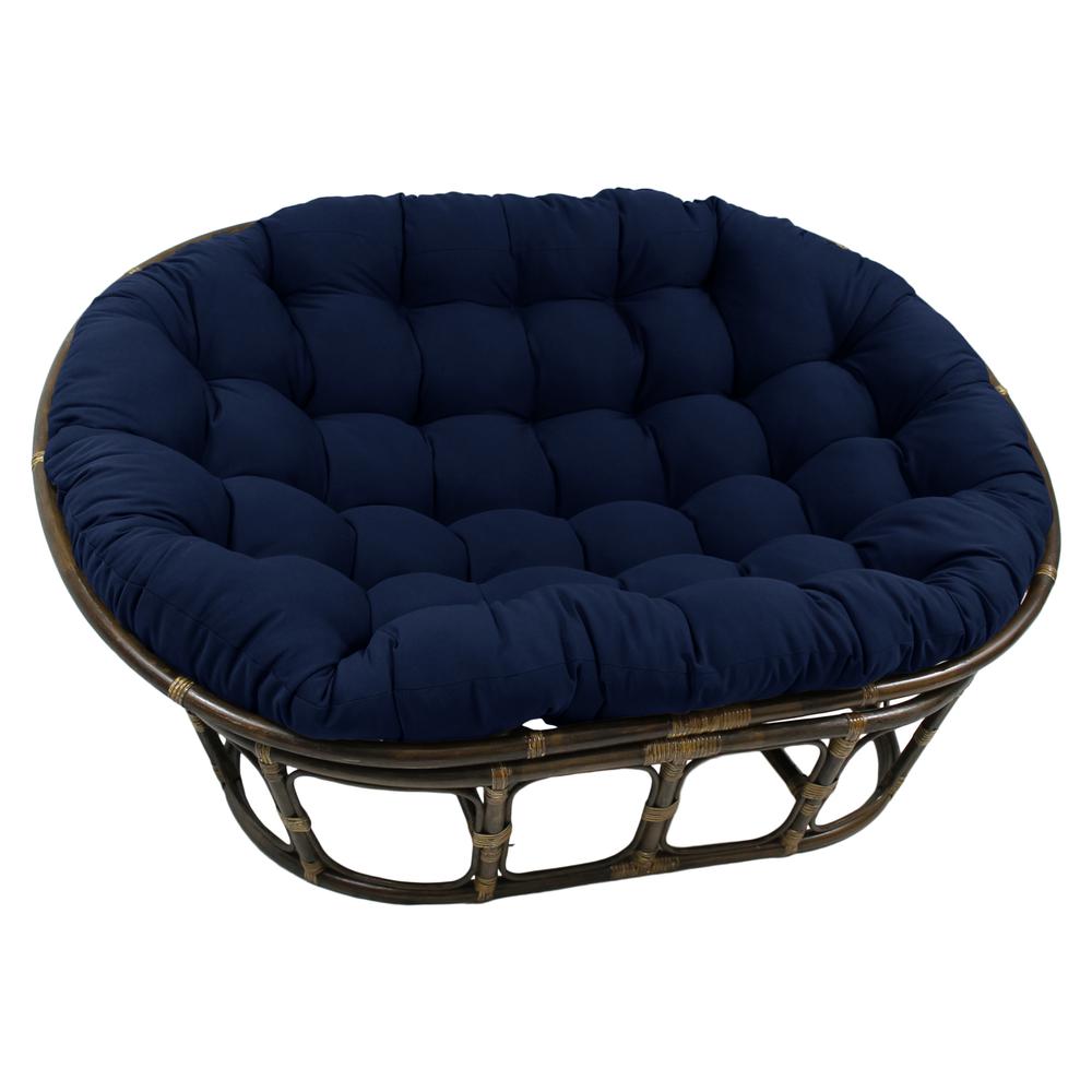 Rattan Double Papasan Chair with Twill Cushion