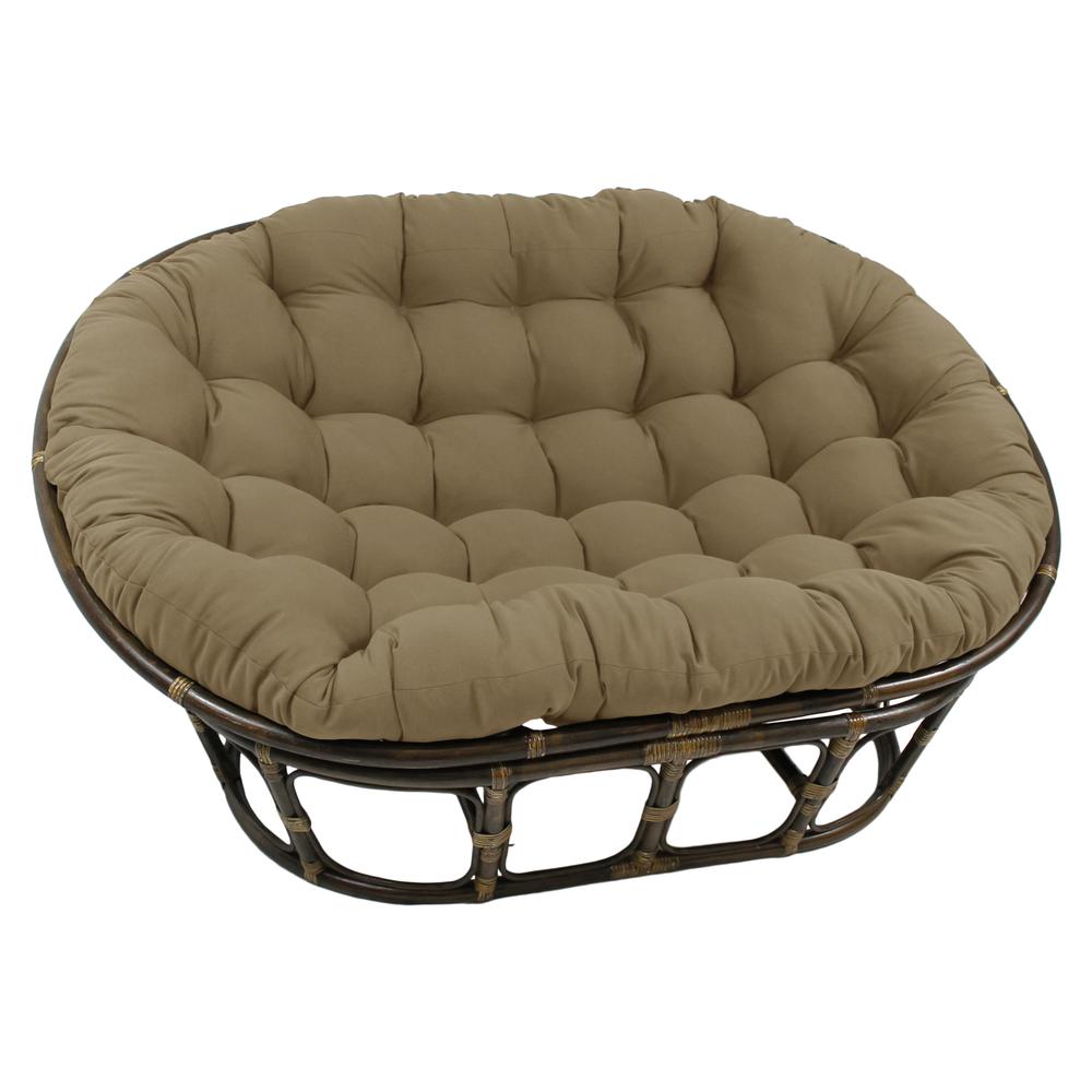Rattan Double Papasan Chair with Twill Cushion