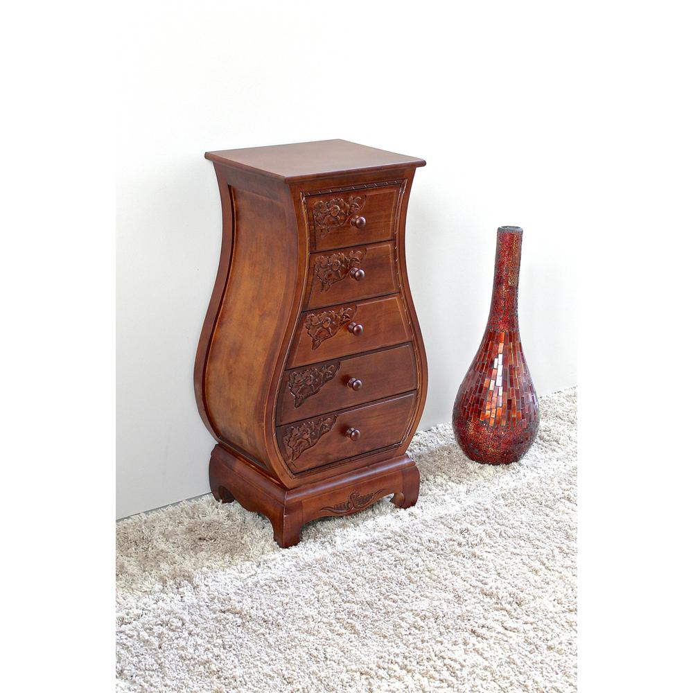 Five Drawer Bombay What Not Chest