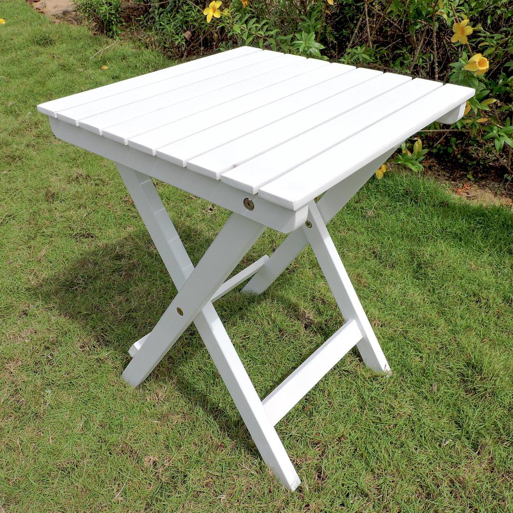 Royal Tahiti Acacia 16-inch Round Folding Side Table