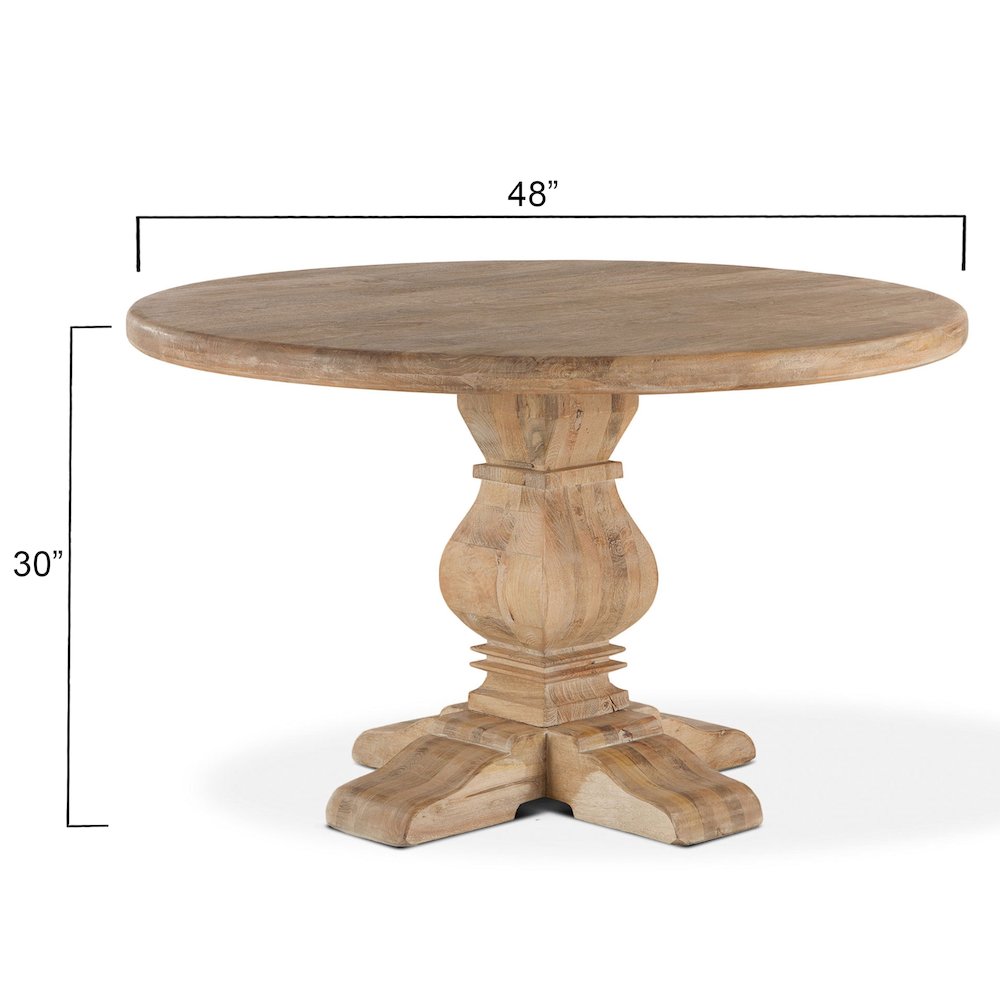 Pengrove 48" Round Dining Table in Antique Oak Finish