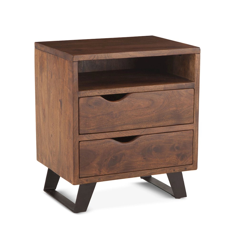 Nottingham Night Chest in Acacia with Walnut Finish