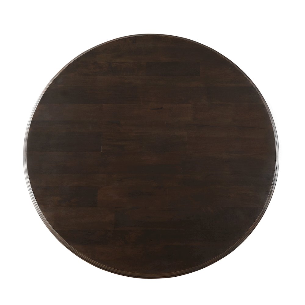 Toulon 72" Round Dining Table in Vintage Brown