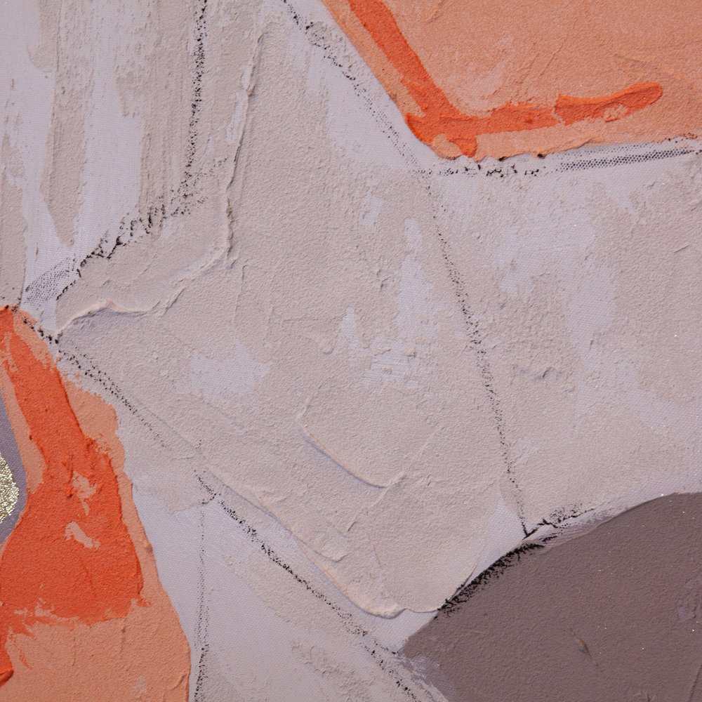 Muted Mosaic 1 Hand Painted Framed Diptych