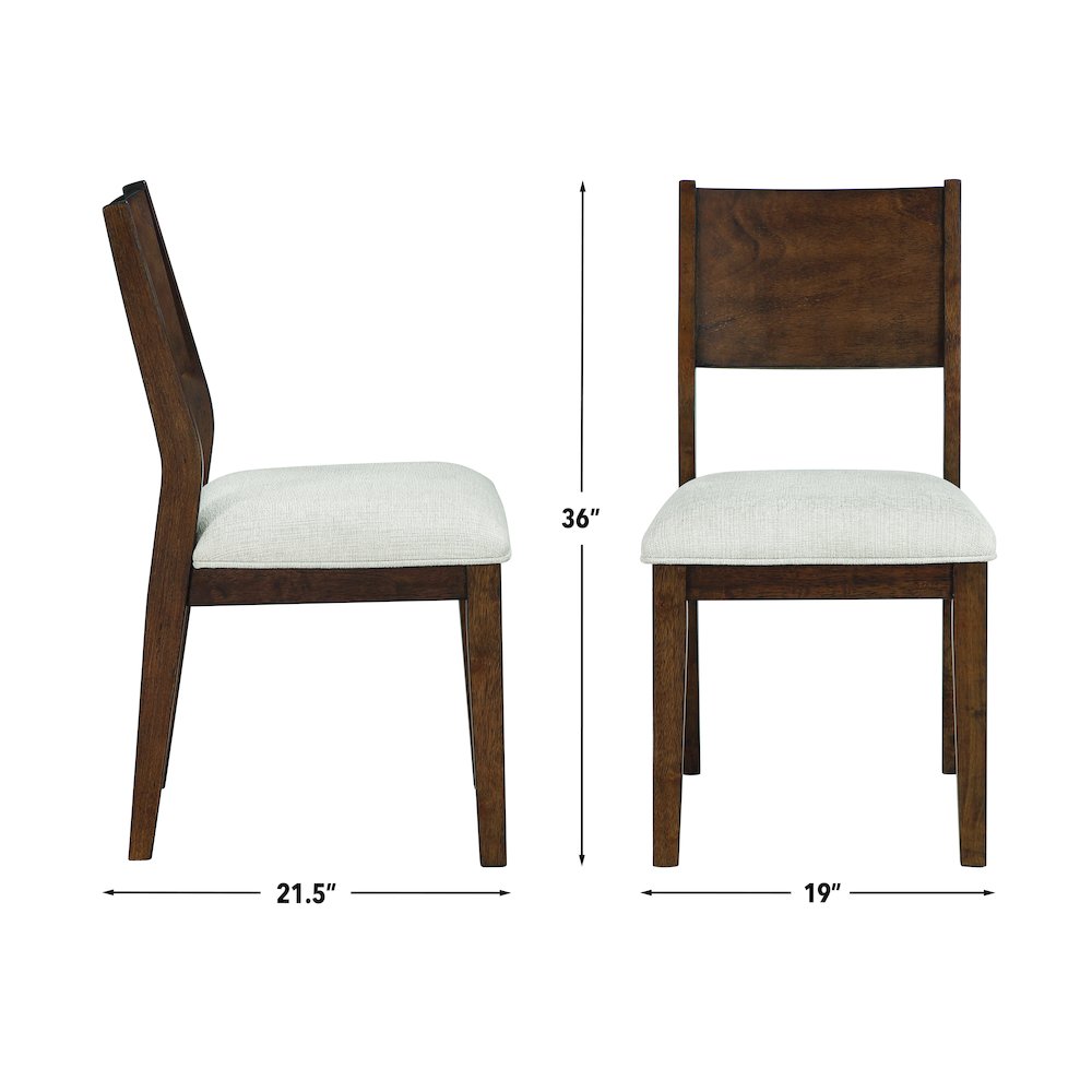 Canton 72" Solid Wood Table, 4 Side Chairs