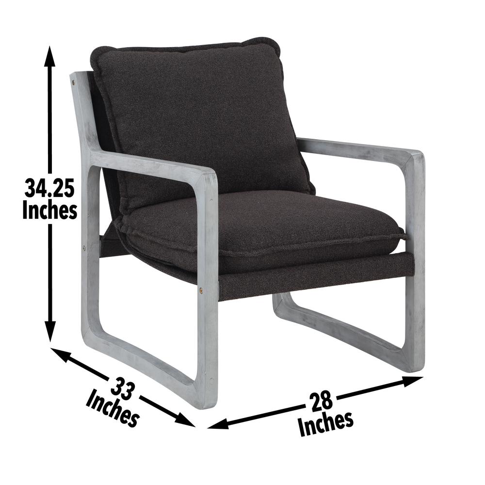 Kai Upholstered Accent Chair, Black