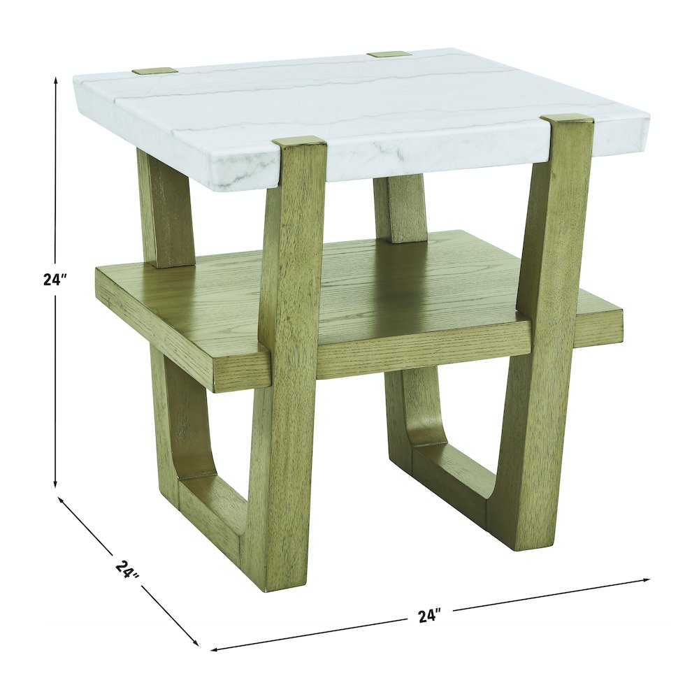 Perth 3-Piece Marble Top Occasional Set (Cocktail Table & Two End Tables)