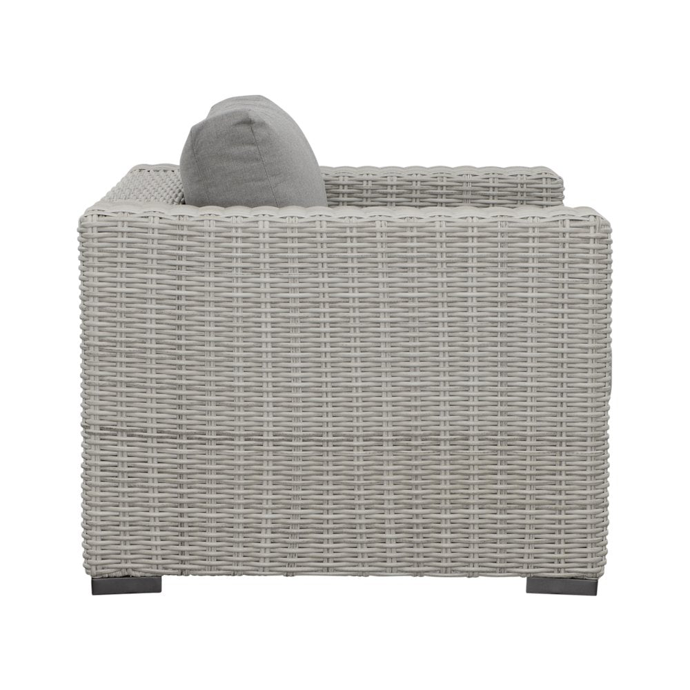 Blakley Outdoor Lounge Chair with Half-Round Wicker