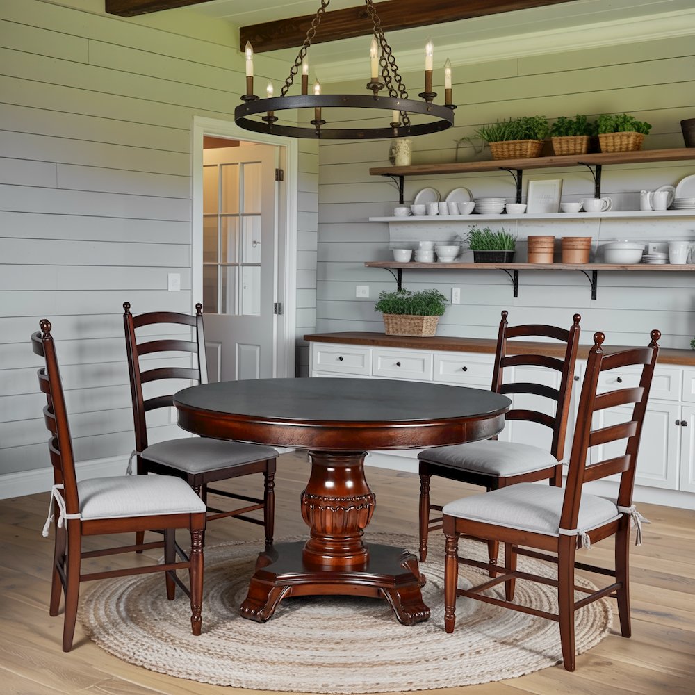 48 Inch Round Kitchen Table Set for 4 – Oval Dining Table