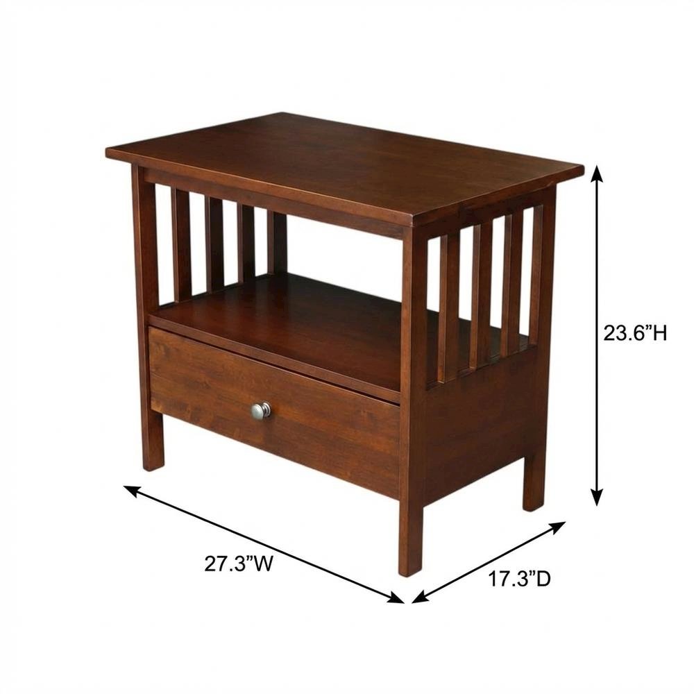 Espresso TV Stand with Hardwood Construction and Modern Design