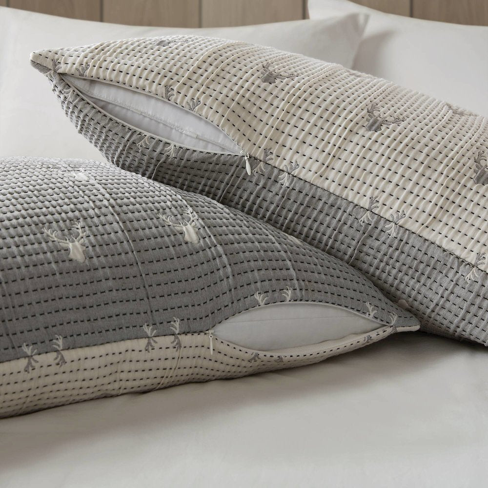 Keystone Coverlet Set, Grey color