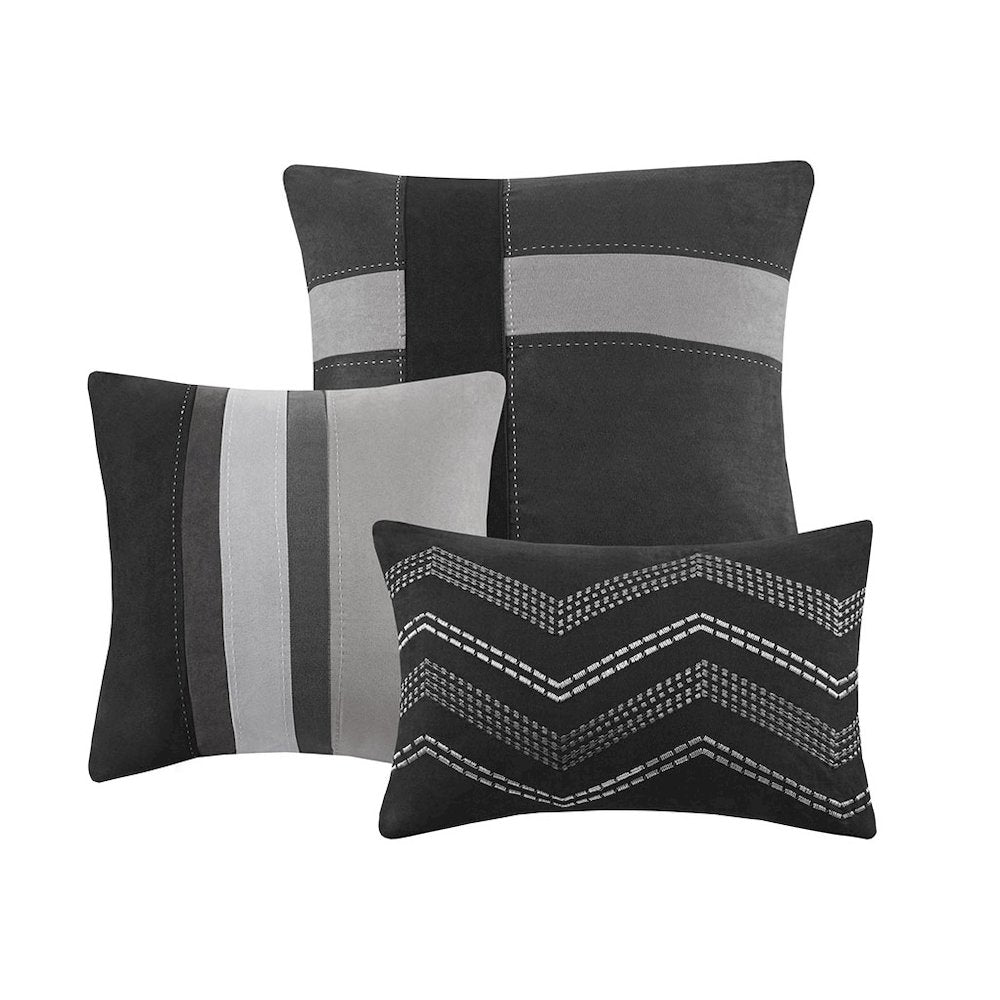 7 Piece Faux Suede Comforter Set