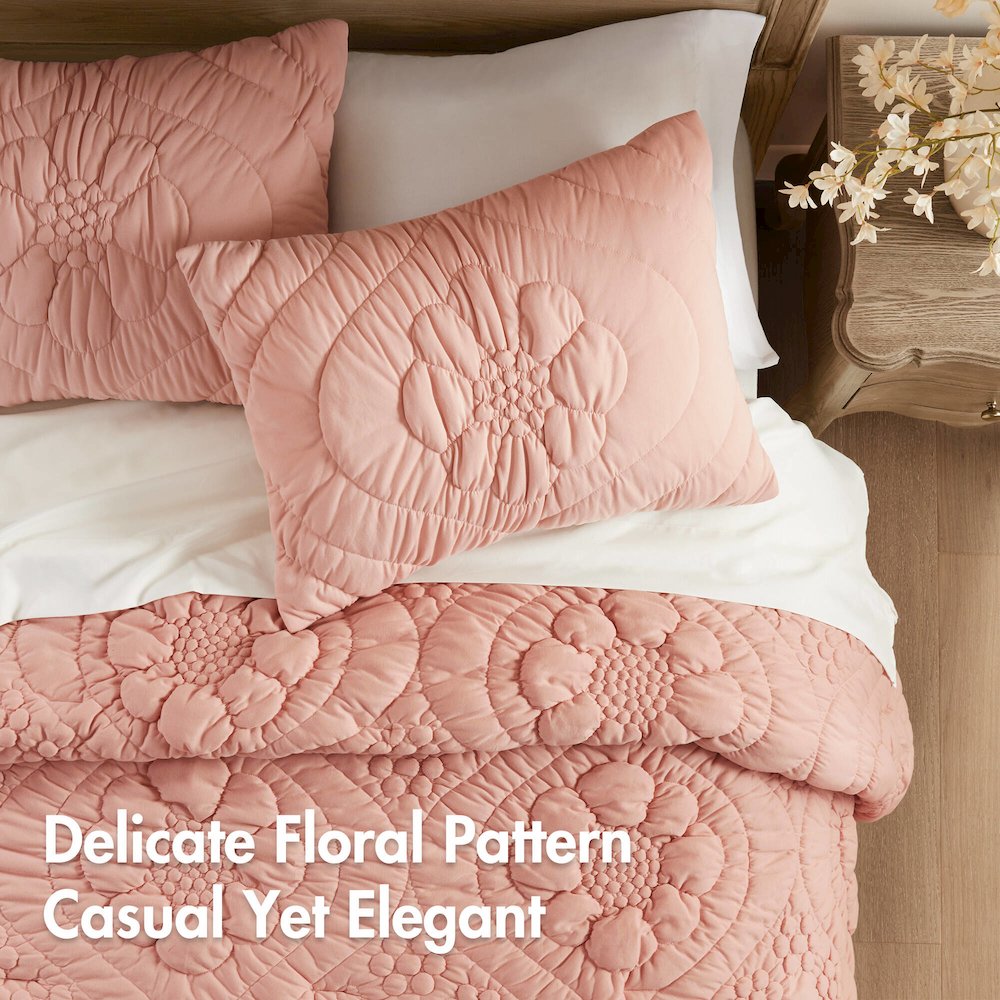 Elise Comforter Set, Pink color