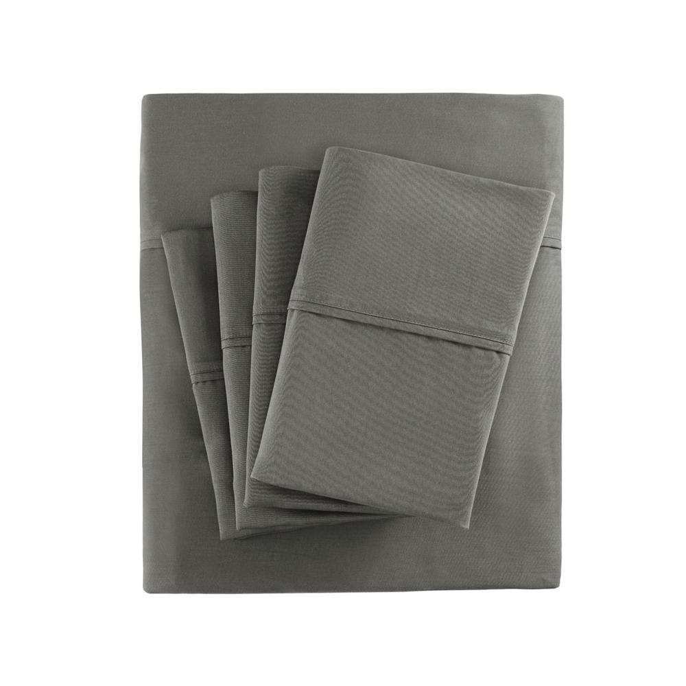 800 Thread Count Cotton Blend Sateen Sheet Set, Charcoal color