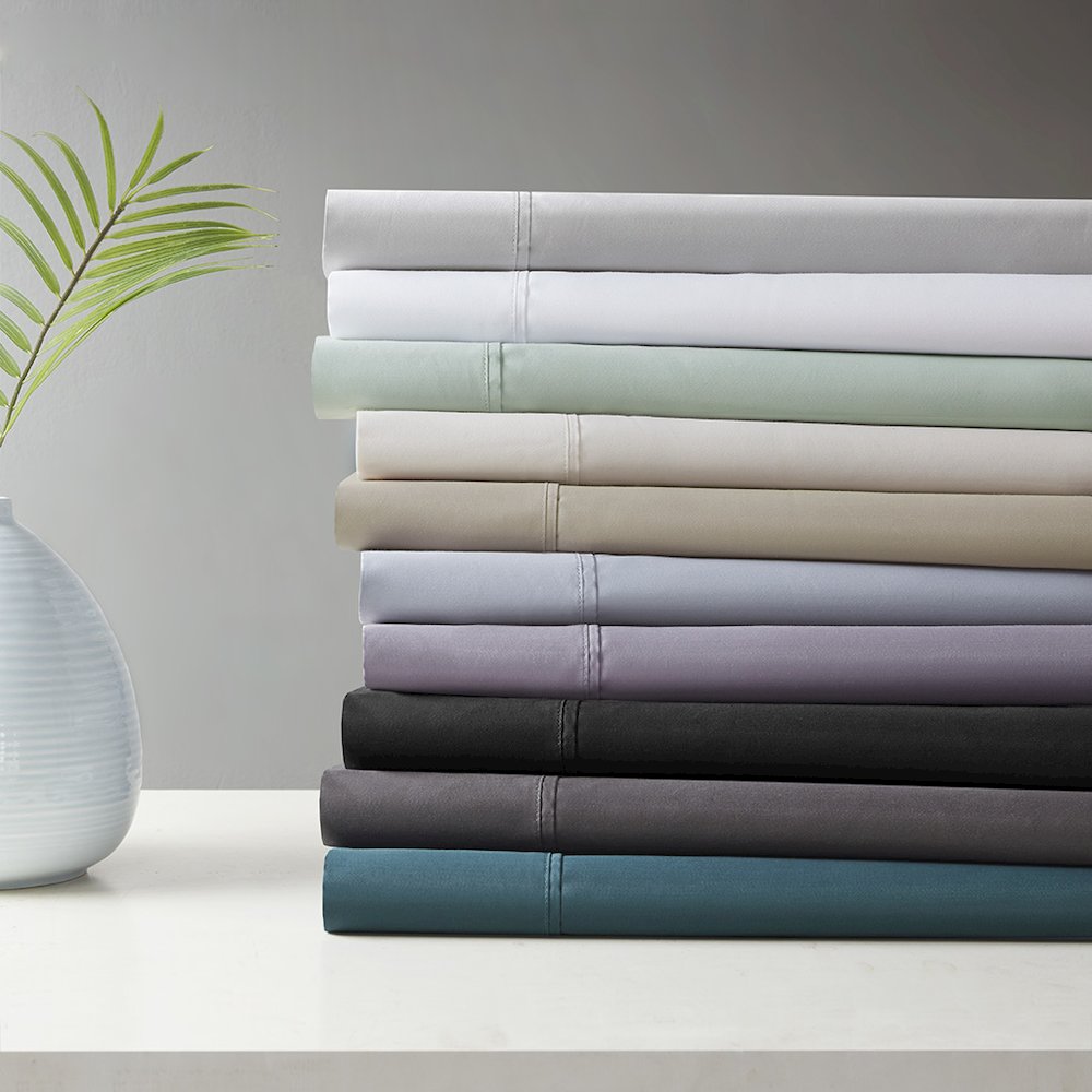 600 Thread Count Cooling Cotton Blend 4 PC Sheet Set, Black color